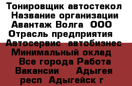 Тонировщик автостекол › Название организации ­ Авантаж-Волга, ООО › Отрасль предприятия ­ Автосервис, автобизнес › Минимальный оклад ­ 1 - Все города Работа » Вакансии   . Адыгея респ.,Адыгейск г.